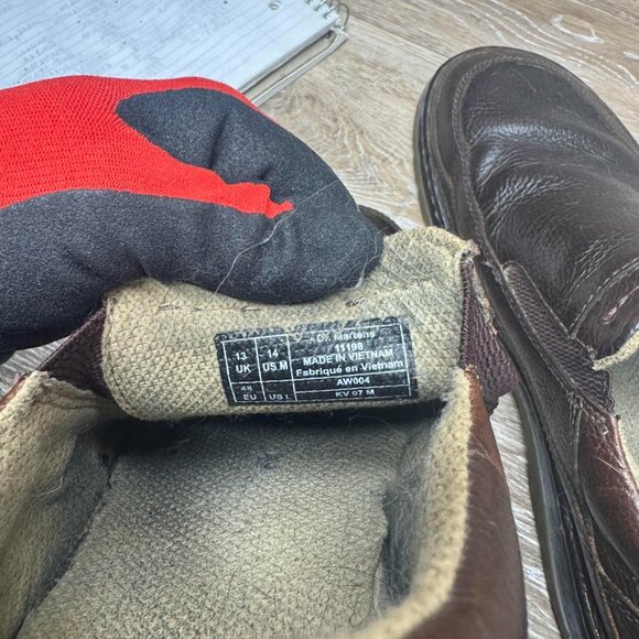 Dr. Martens Brown Leather Apron Loafers Men's Size 14 - Picture 5 of 7